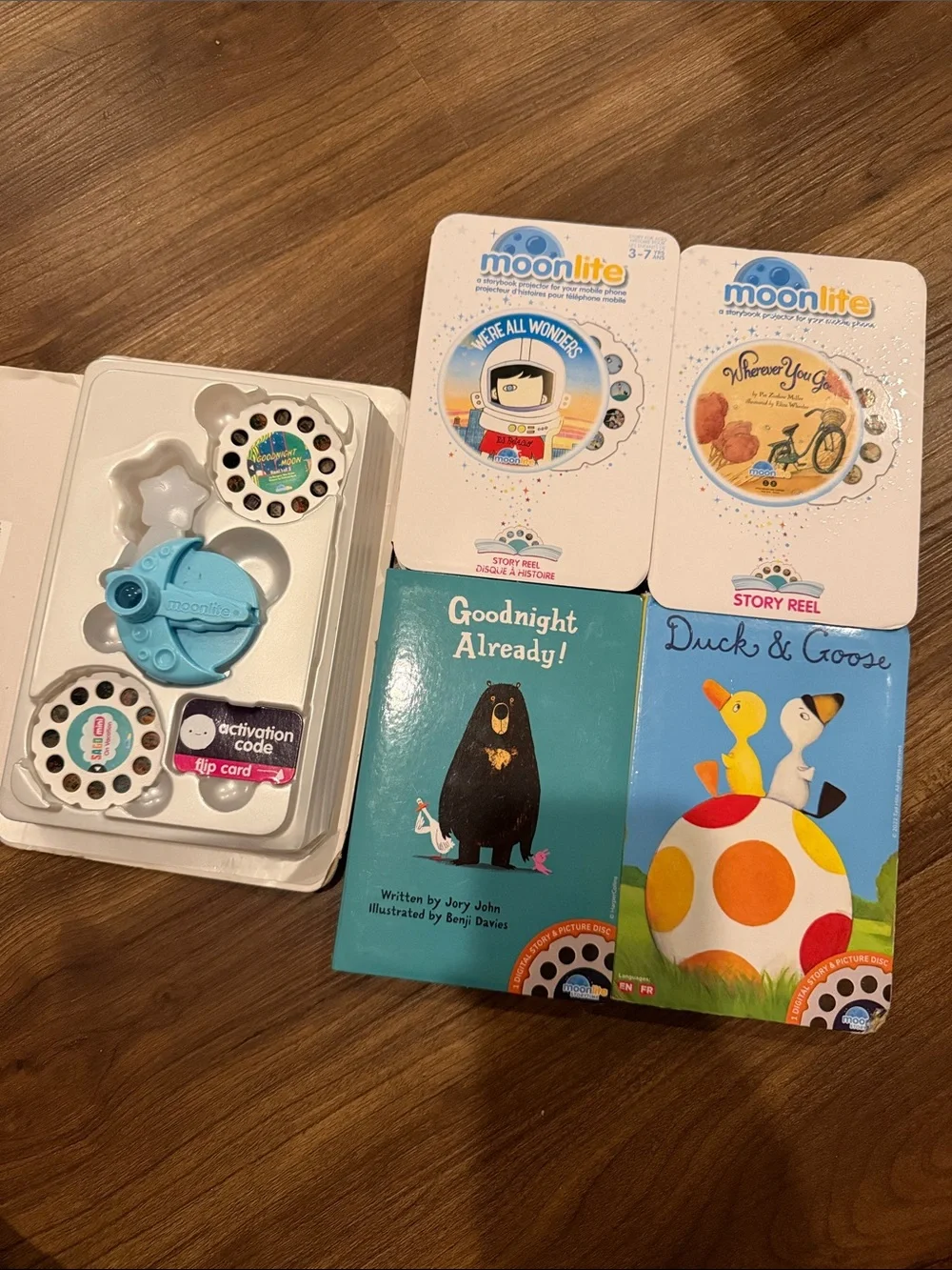 Moonlite Storytime Projector Starter Pack with Projector + 6 Story Reels Bundle